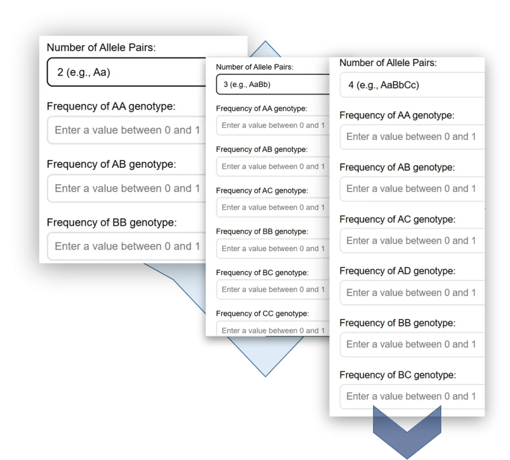 Allele pairs selection