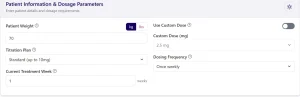 Patient Details for tirzepatide dosage
